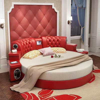 Okrągłe łóżko Okrągły Design łóżko Double Luxury Hotel Frame Sleeping Pokój