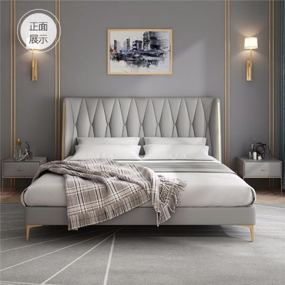Szary czarny designerski łóżko dla młodzieży luksusowe łóżko małżeńskie komplet hotelowy nowe