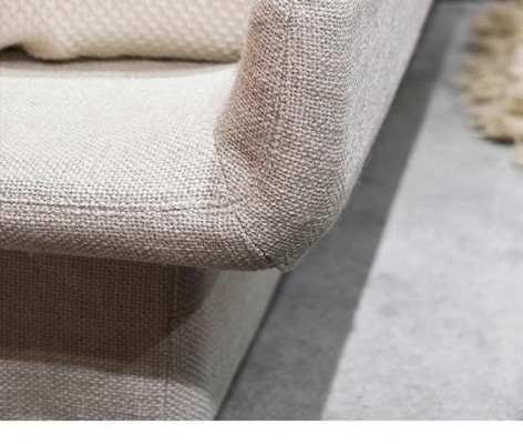 Luksusowe łóżko beżowe nowoczesne tapicerowane komfortowe eleganckie