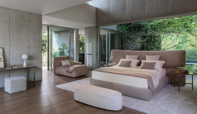 Nowoczesne tapicerowane łóżko Comfort Dormire Elegancki luksusowy łóżko