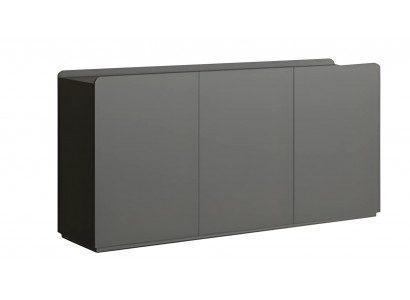 Nowoczesne szare sideboard bez uchwytów w minimalistycznym designie