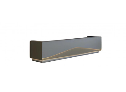 Nowoczesne biurko recepcyjne szare czarne z oświetleniem LED design minimalistyczny luksusowy