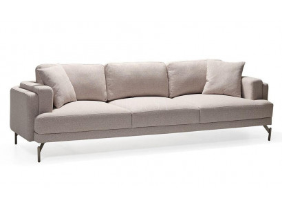 Elegancka sofa 3-osobowa beżowa z nowoczesnym designem