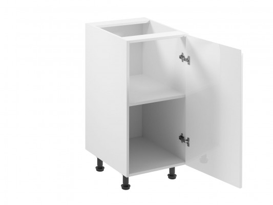 Mobilna szafka kuchenna podblatowa błyszcząca biała