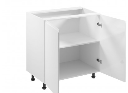 Mobilna kuchnia z błyszczącymi drzwiami podwójnymi