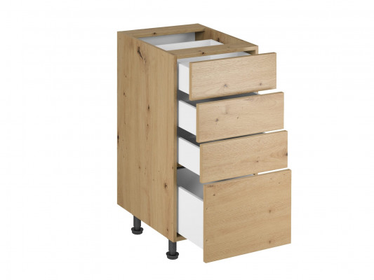 Komoda z szufladami podblatowymi z frontami szuflad do kuchni