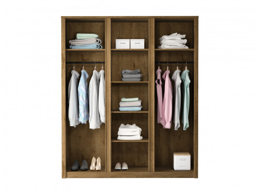 Szafa tekstylna z drążkiem na ubrania, wielofunkcyjna