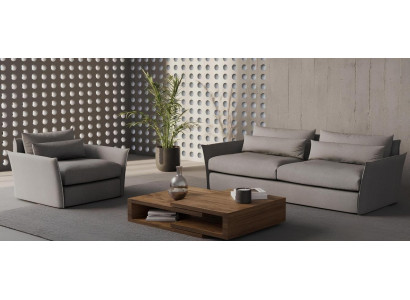 Sofa z fotelem w nowoczesnym stylu do salonu