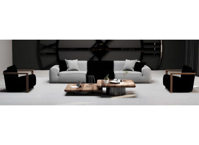 Sofa z 2 fotelami do eleganckiego salonu