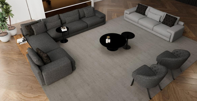 Rogówka z fotelem x2 w eleganckim designie harmonii designu i komfortu