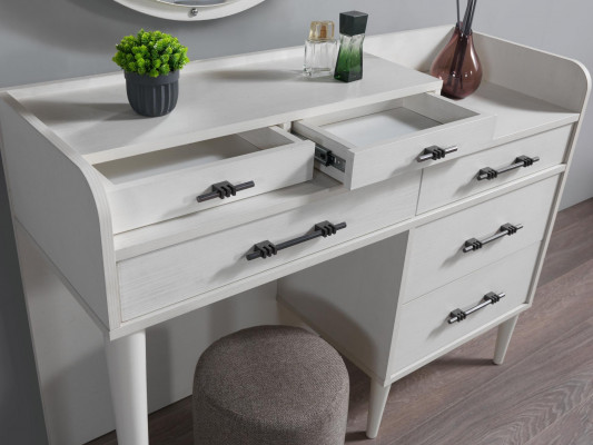 Nowoczesna toaletka drewniana do sypialni z lustrem