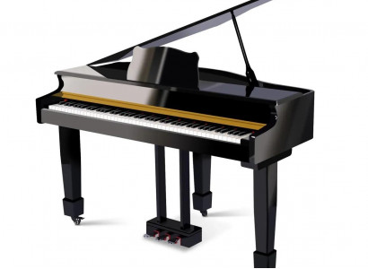 Cyfrowe pianino czarne
