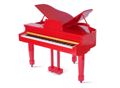 Lśniący czerwony fortepian cyfrowy