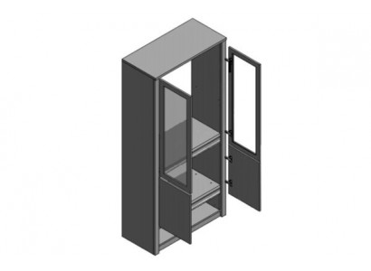 Witryna szafkowa bufetowa do kuchni z szufladą i półkami szklanymi