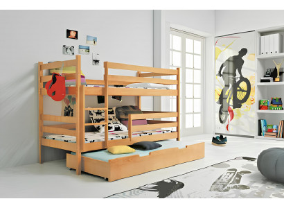 3 łóżka piętrowe łóżko na podwyższeniu łóżko dwuosobowe 3 łóżka z litego drewna