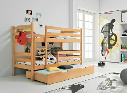 3 łóżka piętrowe łóżko na podwyższeniu łóżko dwuosobowe 3 łóżka z litego drewna