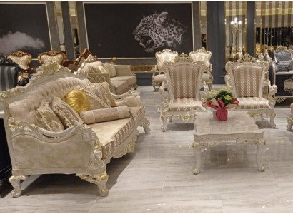 Zestaw sofowy 3+1+1 miejsce do siedzenia stolik kawowy Ustawić Sofa Fotel Sofy Nowy Zestaw 4 szt.