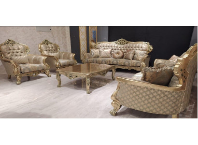 Zestaw 5 sztuk Zestaw sofowy 3+3+1+1 miejsce do siedzenia stolik kawowy Ustawić Sofa Materiał Sofy Kanapa
