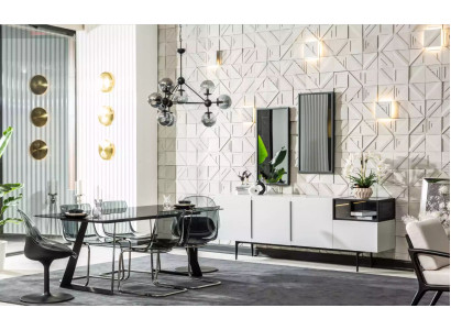 Design jadalnia 6x jadalnia Krzesła fotel kompletny zestaw do jadalni 9 sztuk