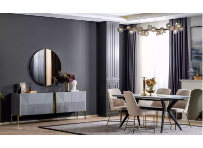 jadalnia Drewno zestaw do jadalni Grupa Tabela 4x Krzesza zestaw do jadalni design 7-częściowy