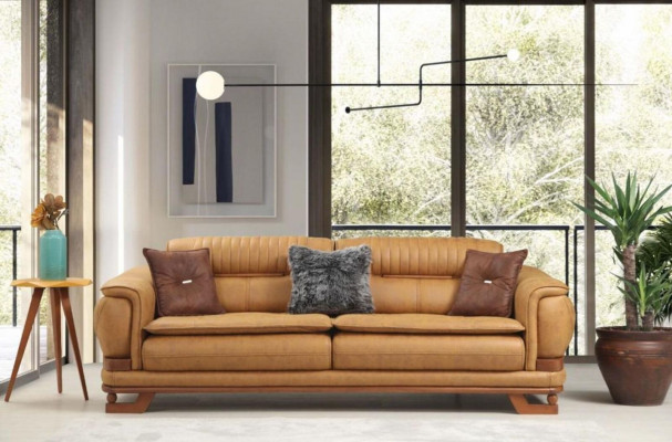 Zestaw sofowy Sofa Ustaw Kompletny zestaw wypoczynkowy 3+3+1 miejsce do siedzenia Fotel