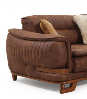 Zestaw sofowy Sofa Ustaw Kompletny zestaw wypoczynkowy 3+3+1 miejsce do siedzenia Fotel