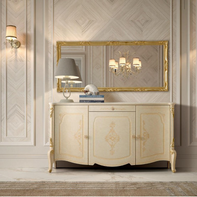 Kredens Lustro Kredens Komoda Drewno Design Meble Style Kredens Zestaw 2szt.