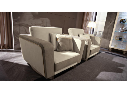 Design Lounge Club Relaks Fotel Krzesło Podkładka TV Skóra Drewno Włókienniczy Materiał
