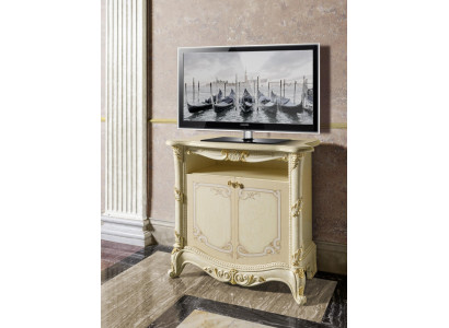 komoda rtv projekt salonu Półka Beż Drewno Półki Szafka niska Włochy Nowy