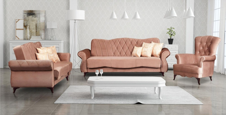 Zestaw sofowy Zestaw 3+2+1 miejsce do siedzenia Ustaw Design Modern 3-częściowy Modern New