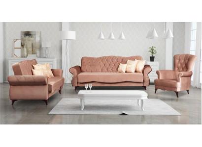 Zestaw sofowy Zestaw 3+2+1 miejsce do siedzenia Ustaw Design Modern 3-częściowy Modern New