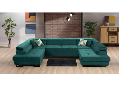 Narożnikowa kanapa Materiał Kształt U Couch Design Podkładka Włókienniczy Narożnik Nowoczesne sofy Żywy krajobraz