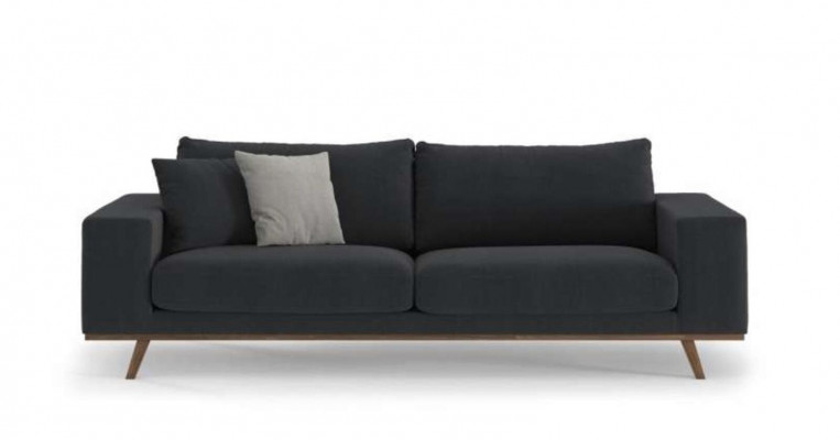Szara sofa do salonu luksusowa trzyosobowa kanapa tapicerowana w nowoczesnym stylu Meble