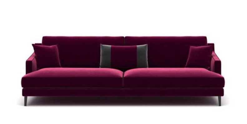 Różowa, trzyosobowa, nowoczesna kanapa, sofy do salonu, luksusowe meble w stylu luksusowego designu