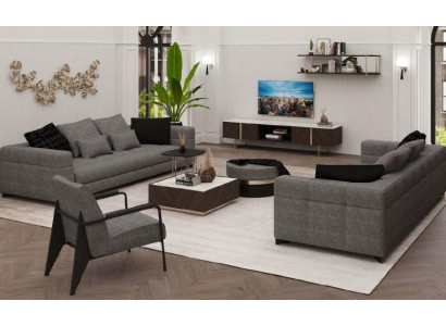 Szare siedziskoFotel Nóżki ze stali nierdzewnej Nowoczesne meble do salonu Fotel Sofa Couch