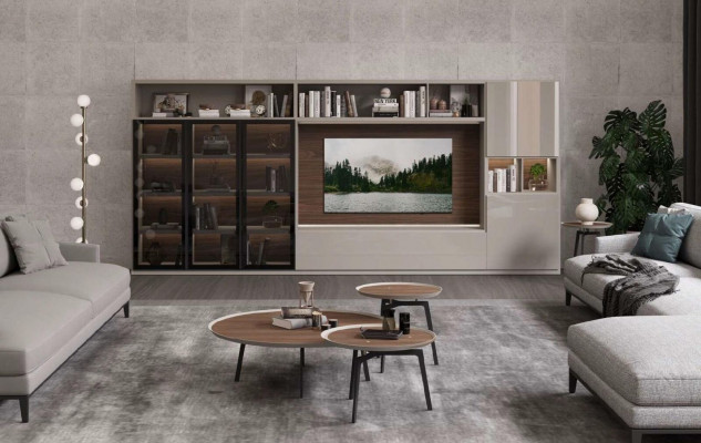 stolik kawowy Zestaw mebli do salonu luksusowy brązowy stoły luksusowy design Drewno