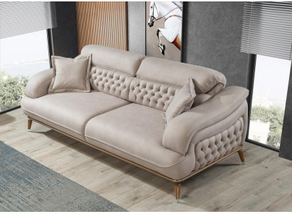 Sofa trzyosobowa 3 miejsce do siedzenia luksusowe sofy salon nowoczesny design Włókienniczy
