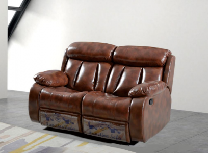 Sofa 2 miejsce do siedzenia Design Podkładka Modern Skóra Materiał Pokój dzienny dwumiejscowy