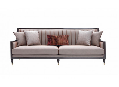 Sofa czteroosobowa 4 miejsce do siedzenia sofa materiałowa sofa tapicerowana szara klasyczny design