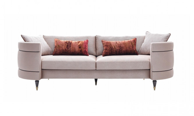 Sofa materiałowa sofa czteroosobowa 4 miejsce do siedzenia tapicerowana sofa szara nowoczesny design