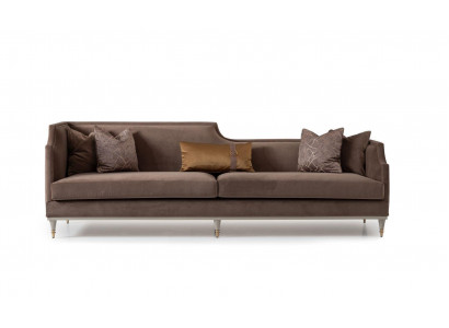 Sofa materiałowa sofa czteroosobowa 4 miejsce do siedzenia brązowe sofy salon sofa tapicerowana