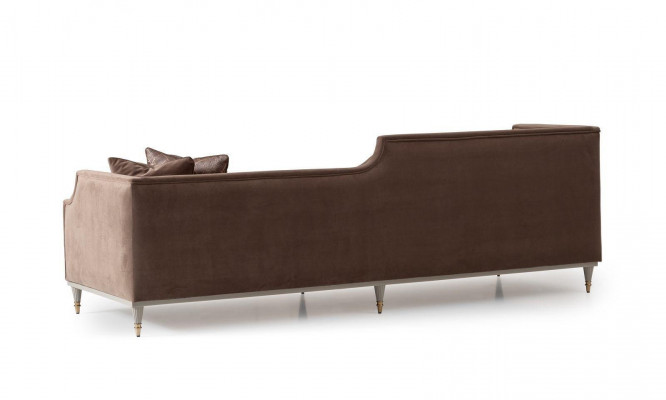 Sofa materiałowa sofa czteroosobowa 4 miejsce do siedzenia brązowe sofy salon sofa tapicerowana