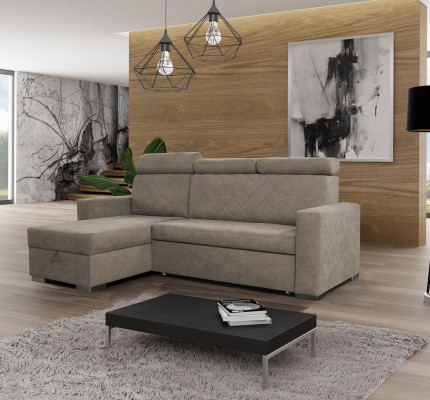 Design Couch Lounge Narożnik Modern Włókienniczy Narożnikowa kanapa L-form Żywy krajobraz Relaks Siedziba