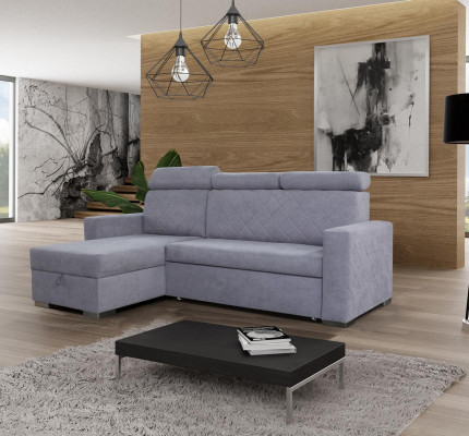 Design Couch Lounge Narożnik Modern Włókienniczy Narożnikowa kanapa L-form Żywy krajobraz Relaks Siedziba