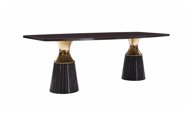 Stół do jadalni Stół obiadowy Tabela Czarny drewniany stół jadalnia design
