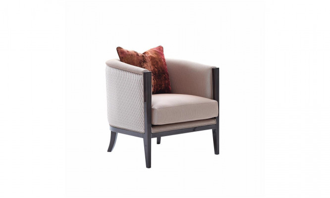 Fotel EarsFotel Material Szare miejsce siedzące CocktailFotel RelaxFotel Design