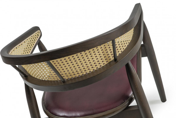 Designerski Fotel Brązowy Krzesło Drewniane Nowe Meble Siedziba jadalnia