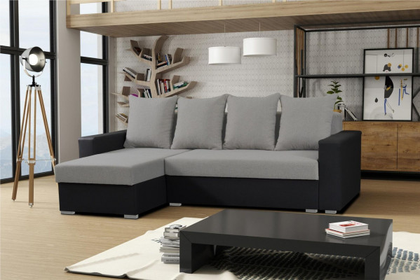 Sofa Sofy w kształcie litery L Szara kanapa Narożnik Włókienniczy Sofy do salonu Sofa rozkładana