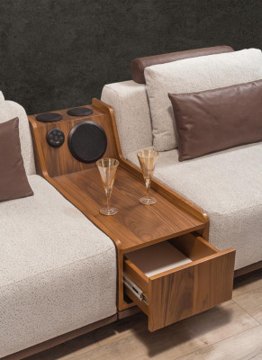 Beżowa Ekskluzywna 2-miejsce siedzące Sofa do salonu Sofa Nowoczesna Dwuosobowa