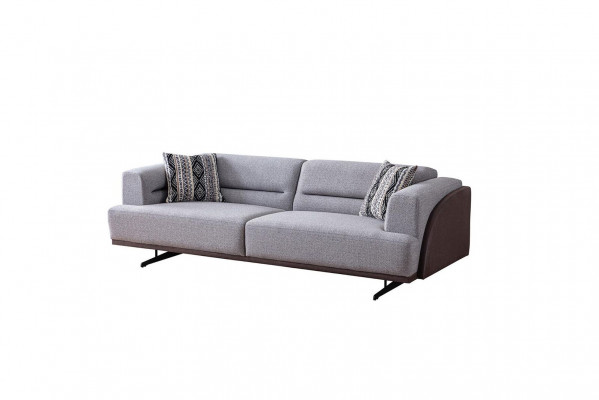 Szare Nowoczesne 3-miejsce do siedzenia Podkładka Living Room Couches Luksusowe Sofy Noble